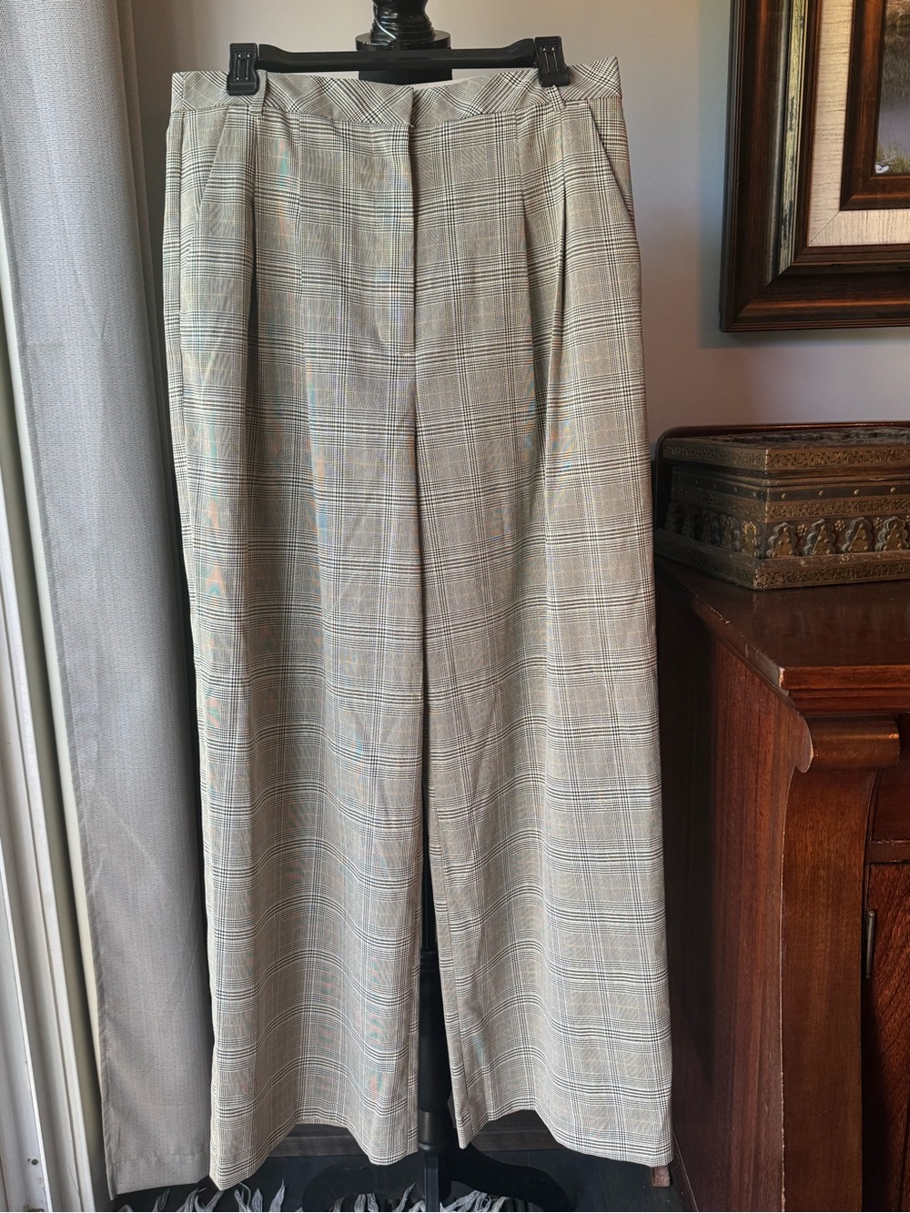 H&M Plaid Wide Leg Pants Sz 10 EUC